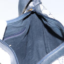 GUCCI GG Supreme Sherry Line Shoulder Bag PVC Navy Gold Red Auth 151330-19