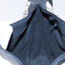 GUCCI GG Supreme Sherry Line Shoulder Bag PVC Navy Gold Red Auth 151330-20