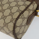 GUCCI GG Supreme Web Sherry Line Bag PVC Beige Gold 56 02 088 Auth 151331-14