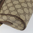 GUCCI GG Supreme Web Sherry Line Bag PVC Beige Gold 56 02 088 Auth 151331-15