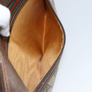 GUCCI GG Supreme Web Sherry Line Bag PVC Beige Gold 56 02 088 Auth 151331-11