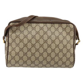 GUCCI GG Supreme Web Sherry Line Bag PVC Beige Gold 56 02 088 Auth 151331 - 0