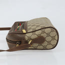 GUCCI GG Supreme Web Sherry Line Bag PVC Beige Gold 56 02 088 Auth 151331-4