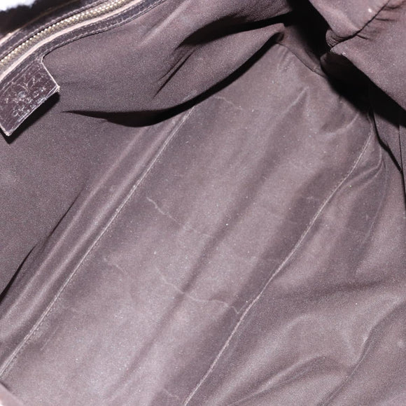 GUCCI GG Canvas Web Sherry Line Tote Bag Beige Gold Red 137396 Auth 151333