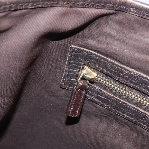 GUCCI GG Canvas Web Sherry Line Tote Bag Beige Gold Red 137396 Auth 151333