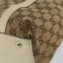 GUCCI GG Canvas Abbey Tote Bag Beige Gold 141470 Auth 151334-9