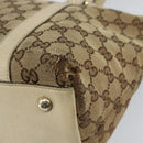 GUCCI GG Canvas Abbey Tote Bag Beige Gold 141470 Auth 151334-15