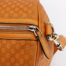 GUCCI Micro GG Canvas Guccissima Boston Bag 2way Orange Gold 322231 Auth 151335-16