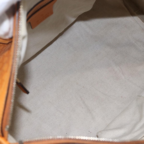 GUCCI Micro GG Canvas Guccissima Boston Bag 2way Orange Gold 322231 Auth 151335