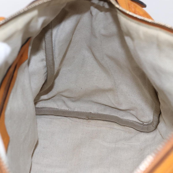 GUCCI Micro GG Canvas Guccissima Boston Bag 2way Orange Gold 322231 Auth 151335