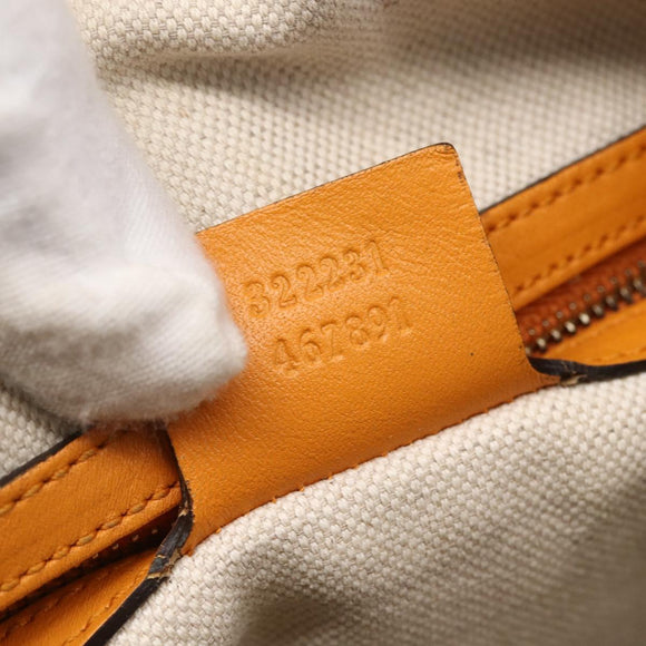 GUCCI Micro GG Canvas Guccissima Boston Bag 2way Orange Gold 322231 Auth 151335
