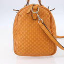 GUCCI Micro GG Canvas Guccissima Boston Bag 2way Orange Gold 322231 Auth 151335-4