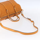 GUCCI Micro GG Canvas Guccissima Boston Bag 2way Orange Gold 322231 Auth 151335-9