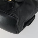 GUCCI Bamboo Backpack Leather Black Gold 003 2058 0016 Auth 151336-14