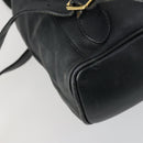 GUCCI Bamboo Backpack Leather Black Gold 003 2058 0016 Auth 151336-15