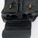 GUCCI Bamboo Backpack Leather Black Gold 003 2058 0016 Auth 151336-18
