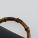 GUCCI Bamboo Backpack Leather Black Gold 003 2058 0016 Auth 151336-8