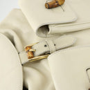 GUCCI Bamboo Backpack Leather Outlet Ivory Gold 003 8016 2058 Auth 151337-19