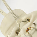 GUCCI Bamboo Backpack Leather Outlet Ivory Gold 003 8016 2058 Auth 151337-10
