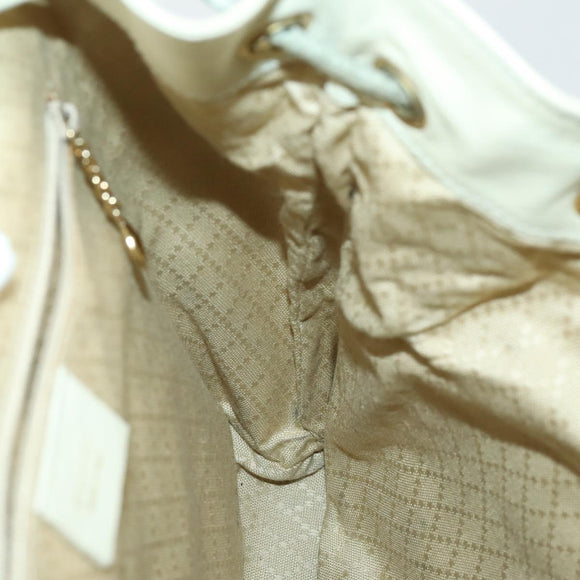 GUCCI Bamboo Backpack Leather Outlet Ivory Gold 003 8016 2058 Auth 151337