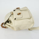 GUCCI Bamboo Backpack Leather Outlet Ivory Gold 003 8016 2058 Auth 151337-4