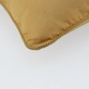 PRADA Shoulder Bag Nylon Beige Silver Auth 151338-17