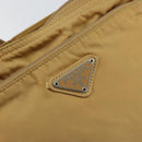 PRADA Shoulder Bag Nylon Beige Silver Auth 151338-18