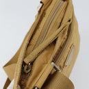 PRADA Shoulder Bag Nylon Beige Silver Auth 151338-9