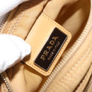 PRADA Shoulder Bag Nylon Beige Silver Auth 151338-19