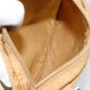 PRADA Shoulder Bag Nylon Beige Silver Auth 151338-10