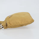 PRADA Shoulder Bag Nylon Beige Silver Auth 151338-4