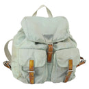 PRADA Backpack Nylon Light Blue Silver Auth 151340-1