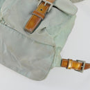 PRADA Backpack Nylon Light Blue Silver Auth 151340-16