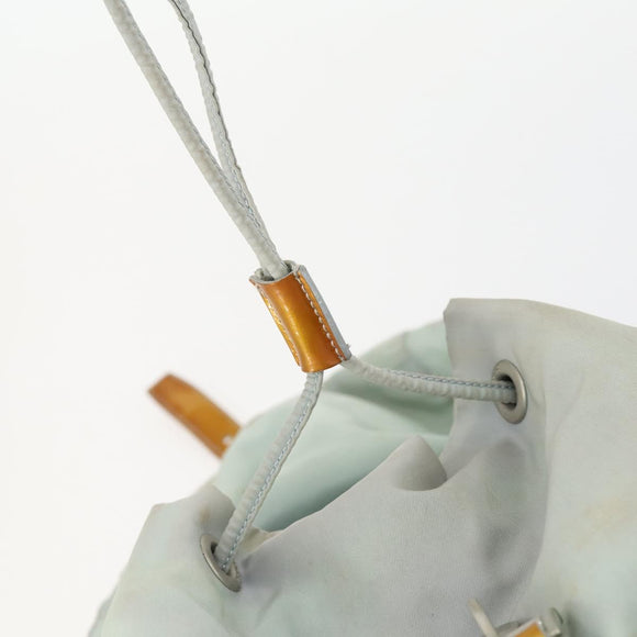 PRADA Backpack Nylon Light Blue Silver Auth 151340