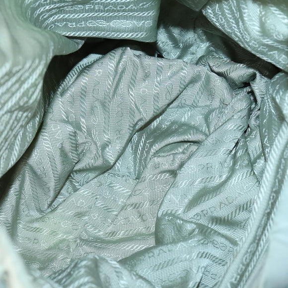 PRADA Backpack Nylon Light Blue Silver Auth 151340