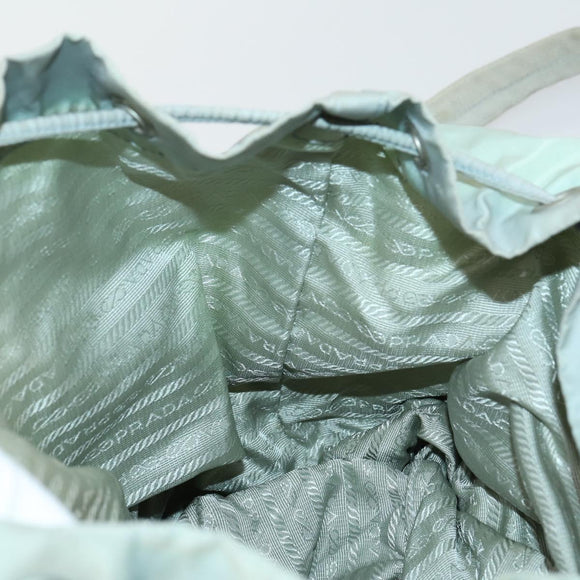 PRADA Backpack Nylon Light Blue Silver Auth 151340