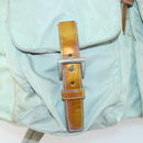 PRADA Backpack Nylon Light Blue Silver Auth 151340-27