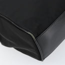 PRADA Hand Bag Nylon Black Gold Auth 151341-14