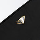 PRADA Hand Bag Nylon Black Gold Auth 151341-17