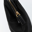 PRADA Hand Bag Nylon Black Gold Auth 151341-18