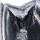 PRADA Hand Bag Nylon Black Gold Auth 151341-21