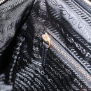 PRADA Hand Bag Nylon Black Gold Auth 151341-22