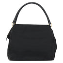 PRADA Hand Bag Nylon Black Gold Auth 151341-2