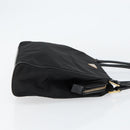 PRADA Hand Bag Nylon Black Gold Auth 151341-3