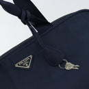 PRADA Hand Bag Nylon Navy Silver Auth 151342-10