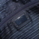 PRADA Hand Bag Nylon Navy Silver Auth 151342-19