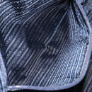 PRADA Hand Bag Nylon Navy Silver Auth 151342-23