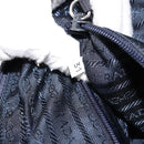 PRADA Hand Bag Nylon Navy Silver Auth 151342-12