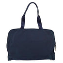 PRADA Hand Bag Nylon Navy Silver Auth 151342-2