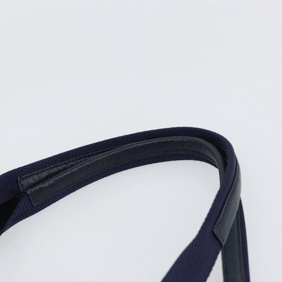 PRADA Hand Bag Nylon Navy Silver Auth 151342